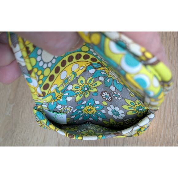 Vera Bradley Lemon Parfait Pair Set Travel ID Coin Purse Wallet + Card Holder - Picture 10 of 11